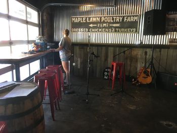 setting up at Maple Lawn

