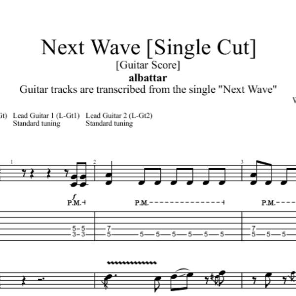 Guitar Tab - Next Wave [Single Cut]