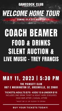 Trey Francis Solo Acoustic *Shane Beamer Welcome Home Tour*
