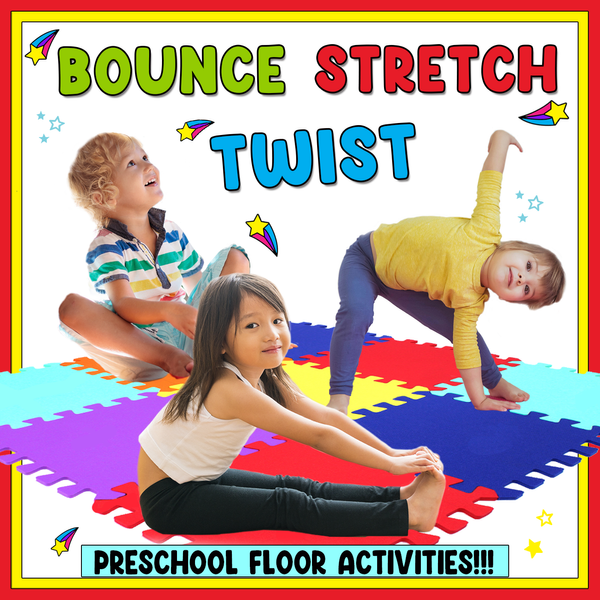 KIM9072DL Bounce, Stretch, Twist: Preschool Floor Activities