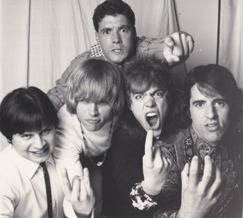 Jon with the second band he played with "The Britt'ns". Jon is second from the right.
