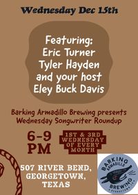 Wednesday Songwriter Roundup hosted by Eley Buck Davis 