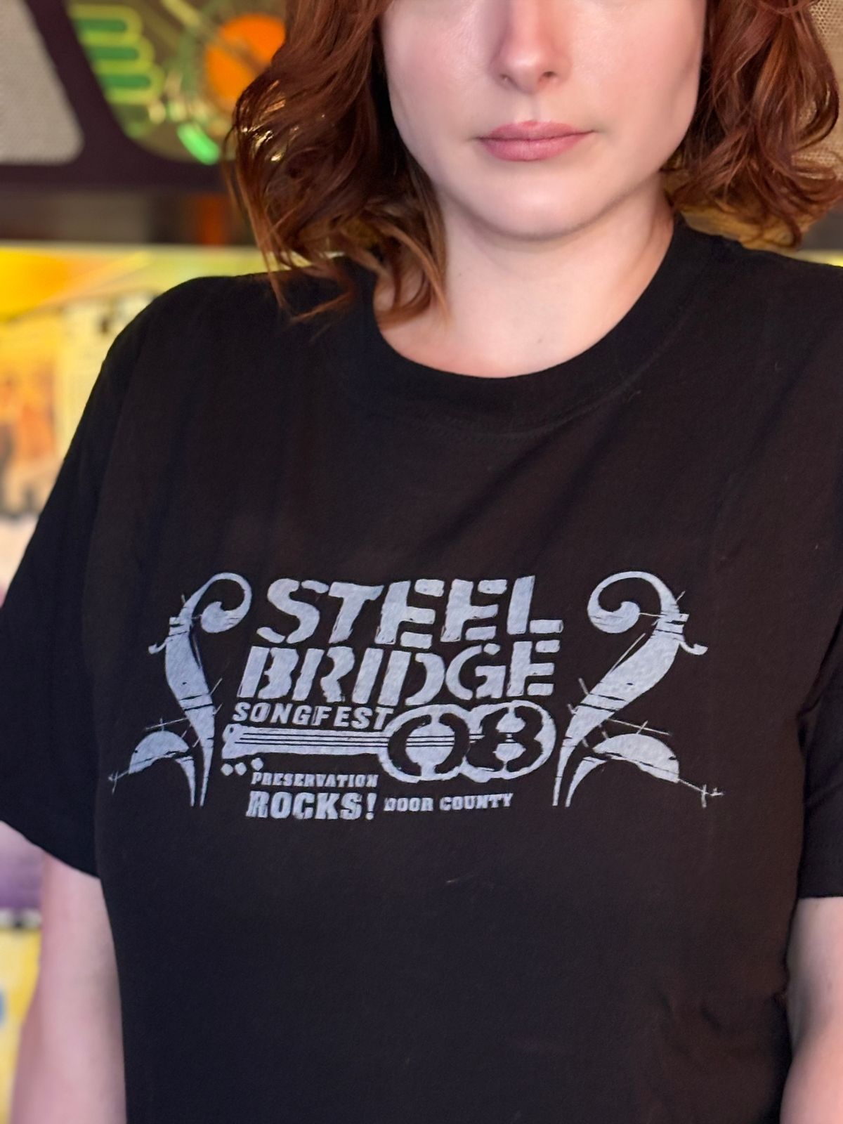 2008 Unisex Black Short Sleeve