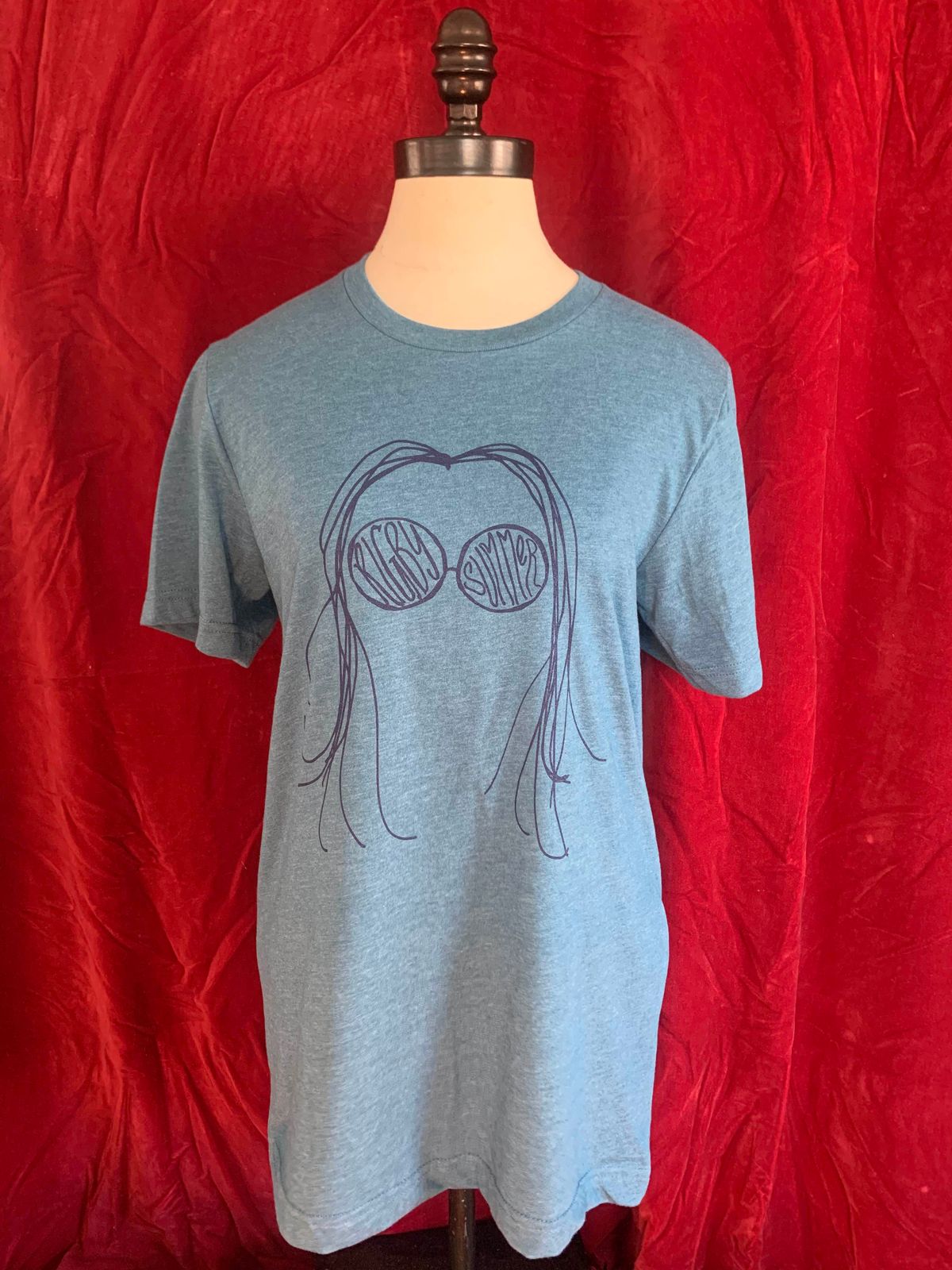 SUNGLASSES TEE - Heathered Teal