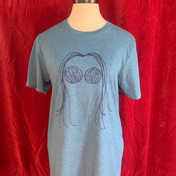 SUNGLASSES TEE - Heathered Teal