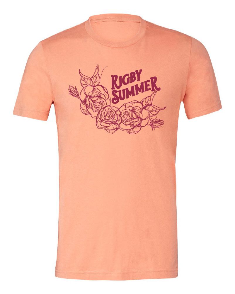 VINTAGE ROSE TEE - Sunset