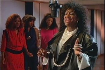 in the studio with Patti LaBelle recording the "Philadelphia Get to Know Us"  campaign song  1986
