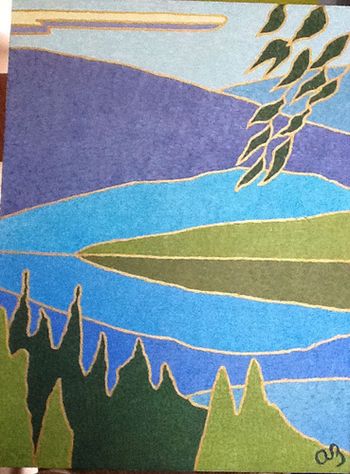Enchanted April, 2008, oil on canvas, 16" x 24"
