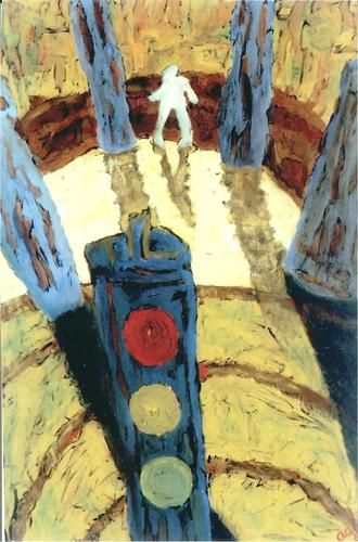 Red, Yellow, Green, 2001, oil on canvas, 16" x 24"

