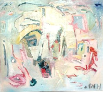 Masks, 1998, oil on canvas, 49" x 55"
