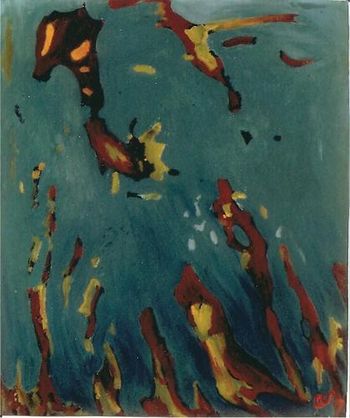 Cello suite 2, 2001, oil on canvas, 10" x 12"
