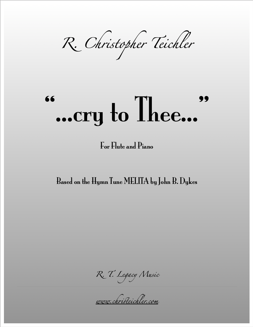 ...cry to Thee... (Flute and Piano, E-Print)