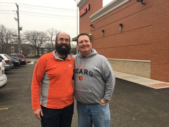 With Dan Braker, one of my best friends from college, and my favorite Packer fan.
