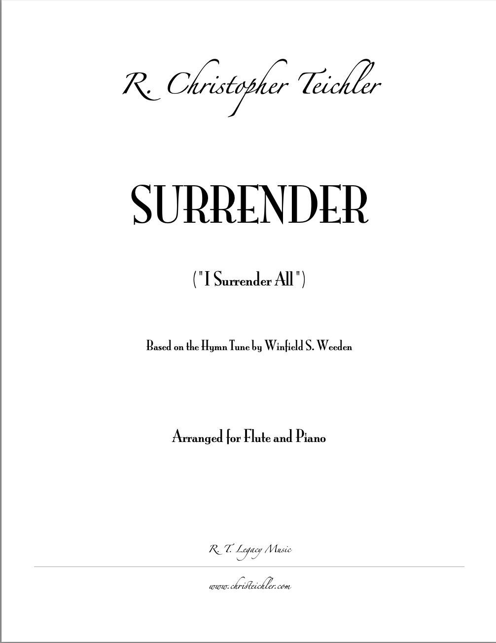 Surrender - Flute and Piano (E-Print)