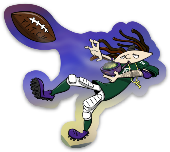 "High Oliver" SUPER BOWL Sticker