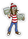 Waldo Spitts Sticker