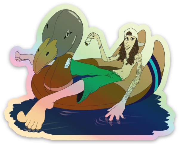 Float'n Holographic Sticker