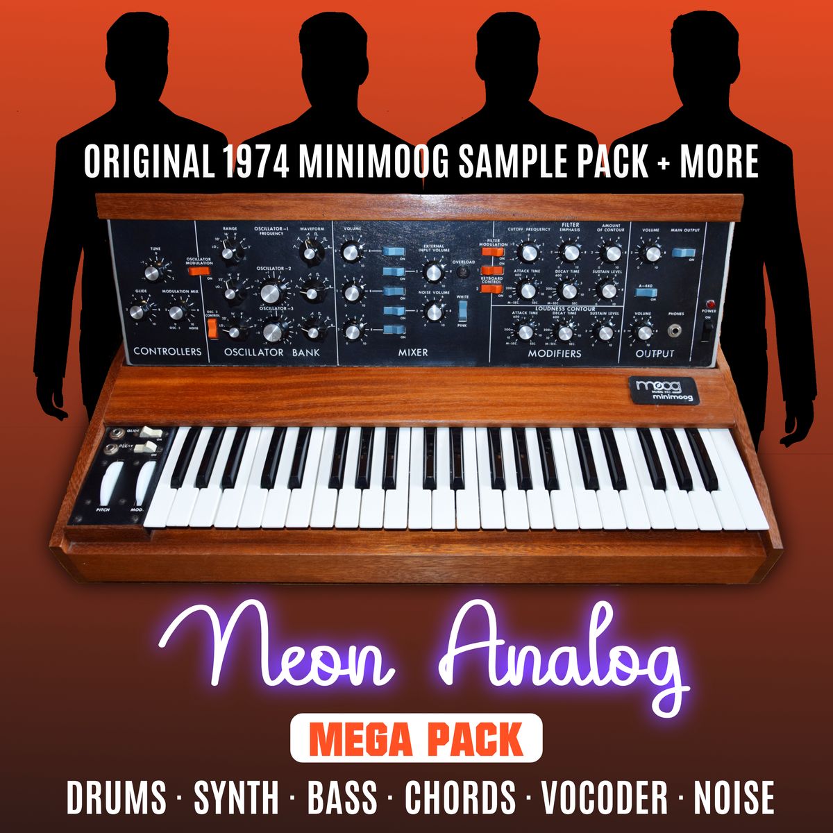 Neon Analog MEGA PACK - includes all packs in one - Minimoog & More Synths & Drums 