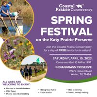 Spring Festival on the Katy Prairie Preserve