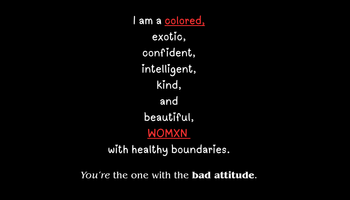 Microaggression "Calling Card" - Angry Black Womxn Being Provoked -  Front
