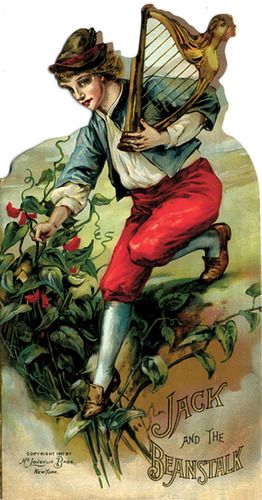 A “shape book” cover for "Jack and the Beanstalk," published by McLoughlin Brothers, New York, 1897
