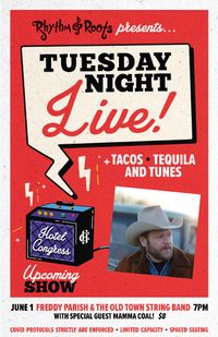 Rhythm and Roots presents Tuesday Night Live with Freddy Parish and the Old Town String Band