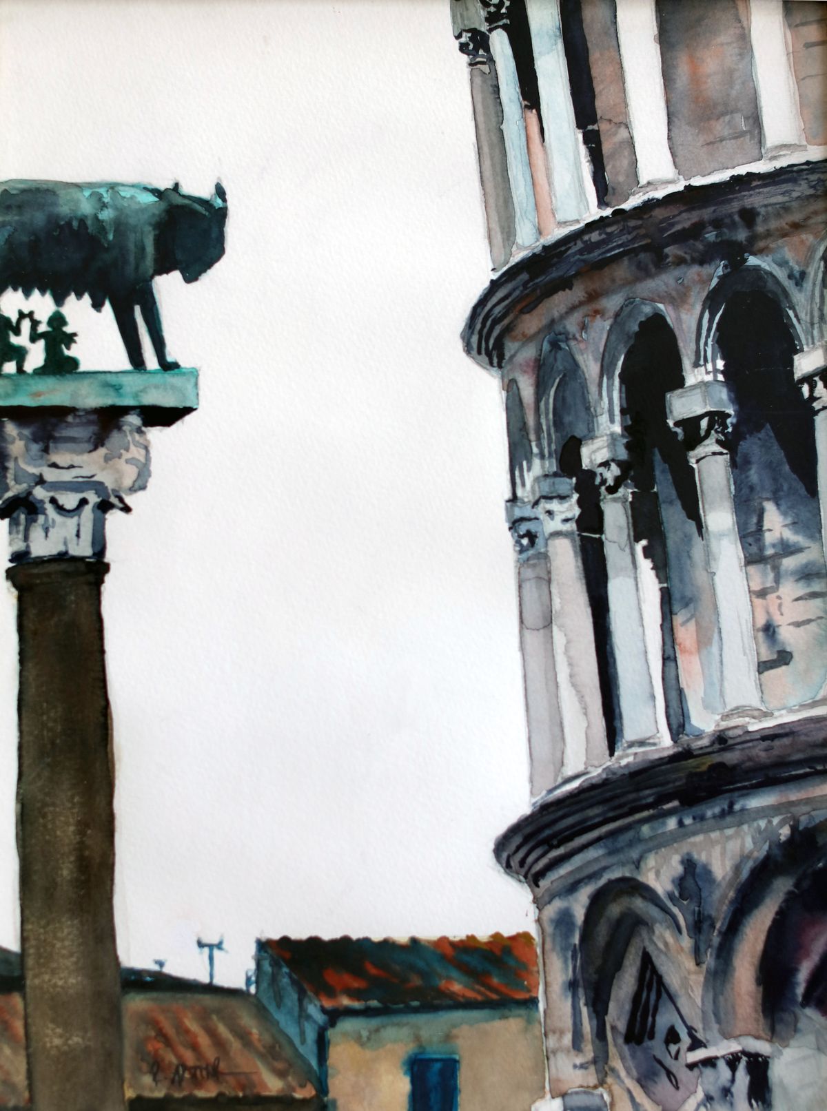 Wolf and Tower