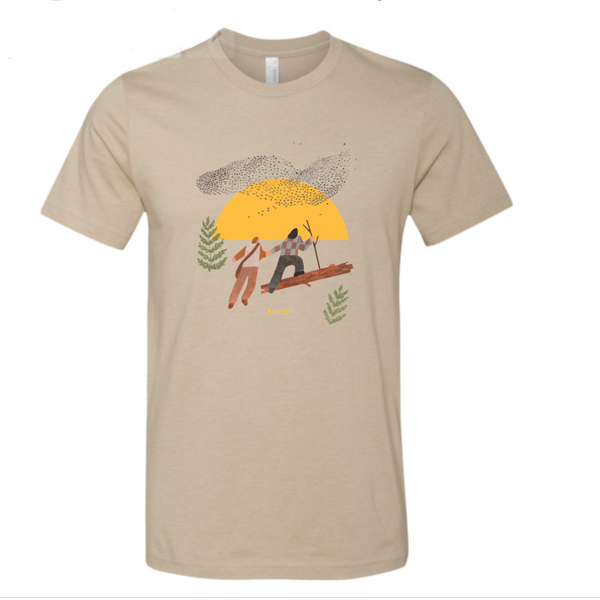Basset T- Shirt - TAN HEATHER