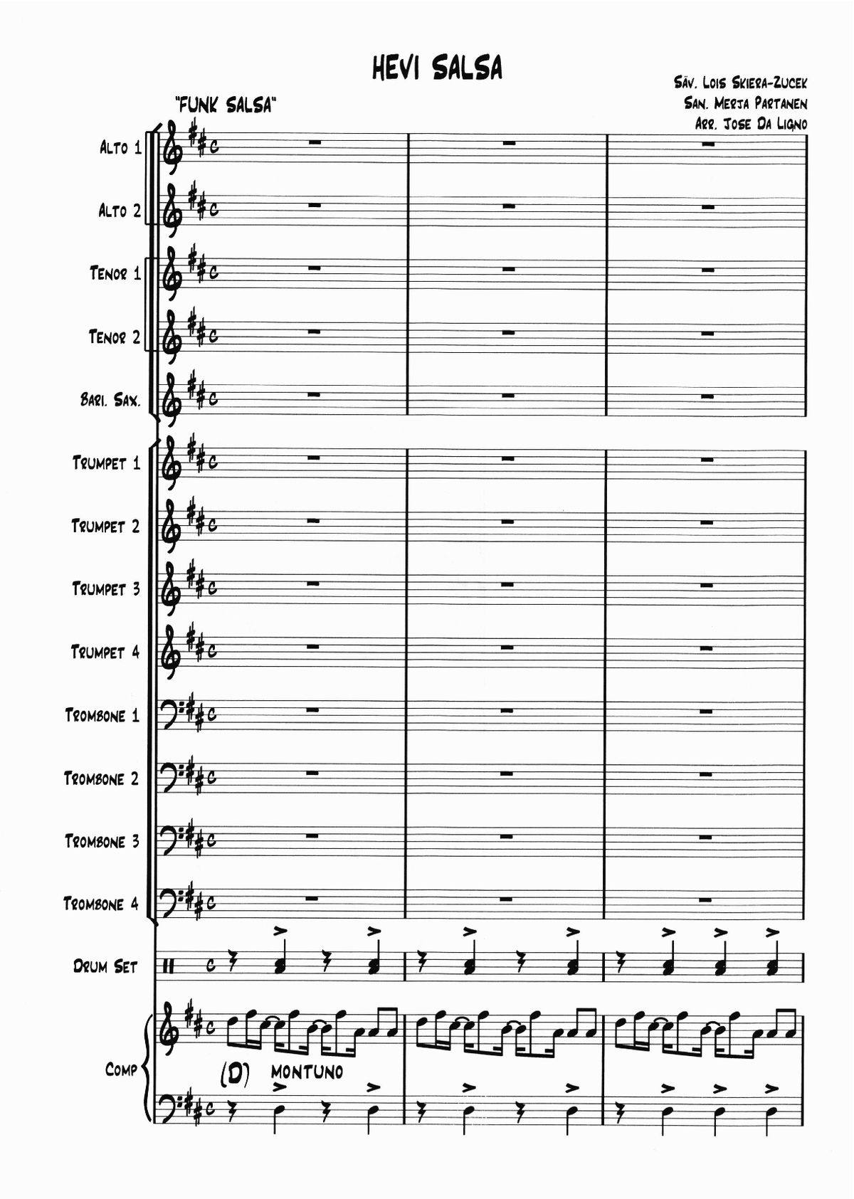 HeviSalsa Big Band arrangement (Score & Parts) pdf