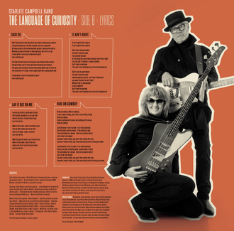 Starlite Campbell Band  - The Language of Curiosity - inner sleeve side B