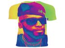 Sketch A Peaze Multi - Colored Psychedelic Face T - Shirt 