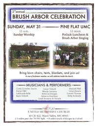 Pine Flat Brush Arbor Singing