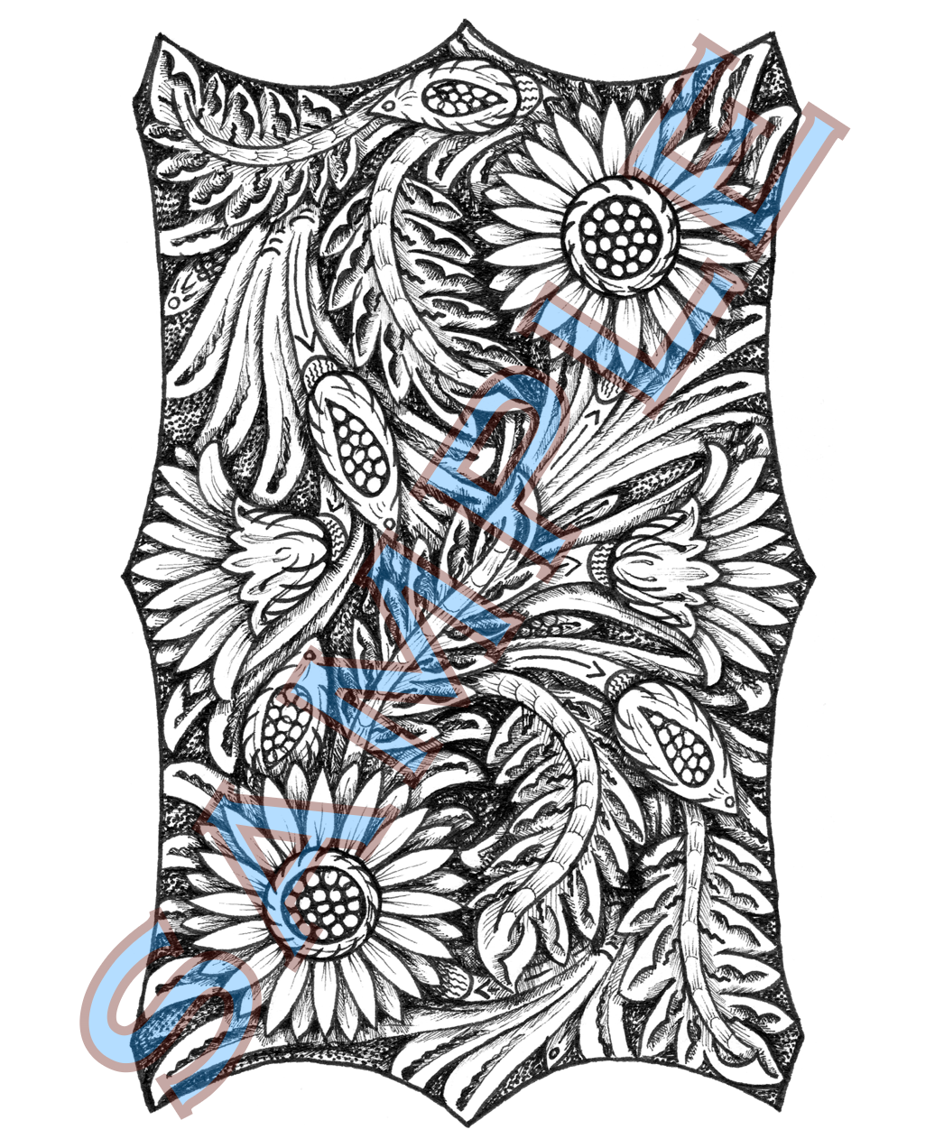 Cornflowers--"Seeds" notecard single