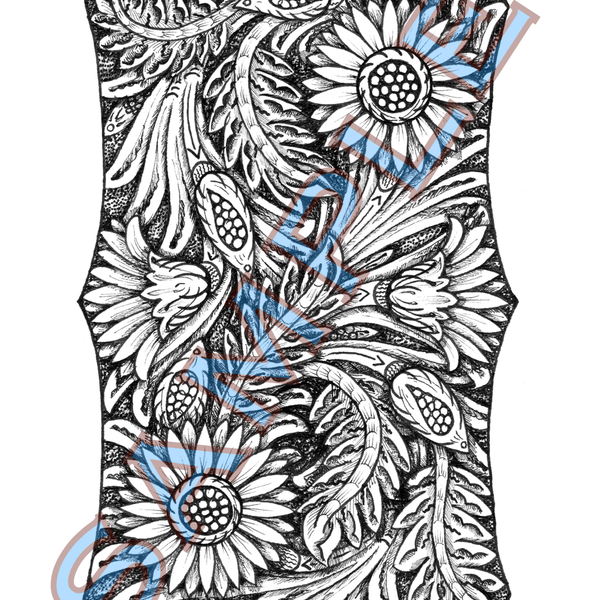Cornflowers--"Seeds" notecard single