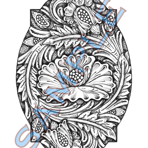 Cup Flower--"Seeds" notecard single