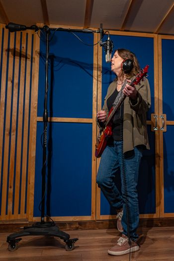 Patti Spadaro - recording "Glass Shatters"
