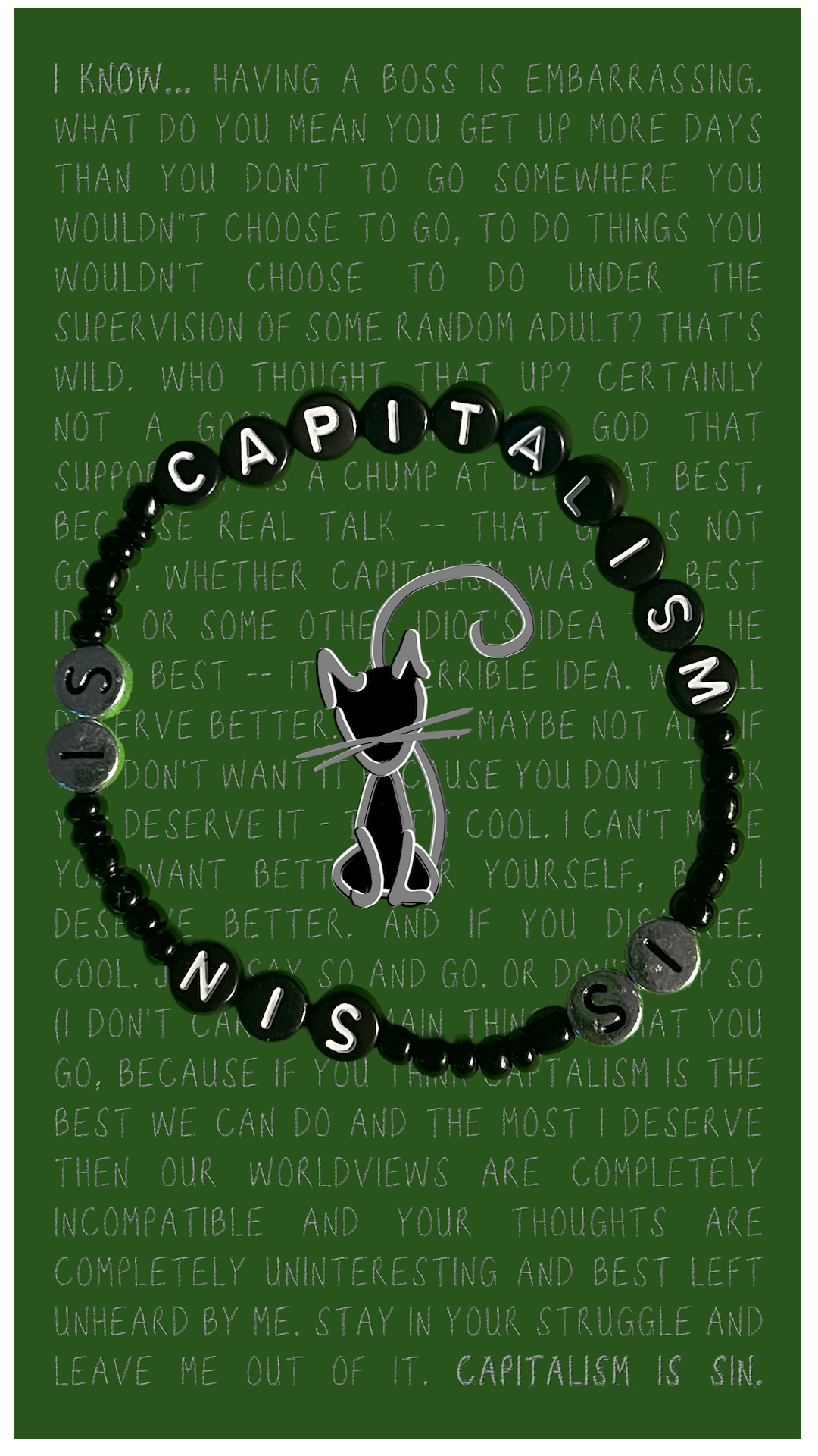 CAPITALISM IS SIN BRACELET