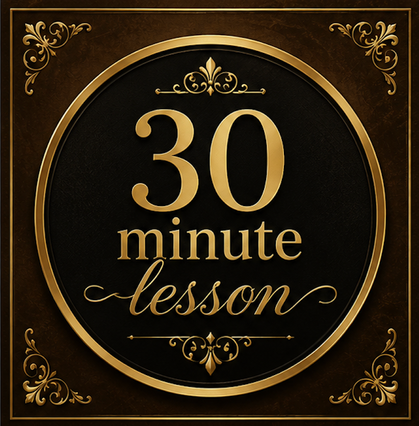 30 minute lesson - 1 time