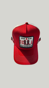 RED/WHITE TRUCKER CAP