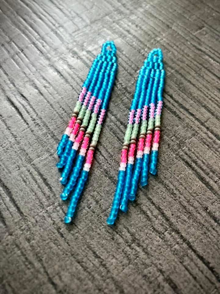 ::: CERULEAN BLUE VINTAGE STRIPE ::: 