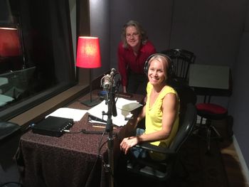 Producing narrator Tasha Wahl at Studio West
