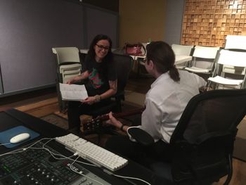 Producing vocalist Heather Nation at Studio West
