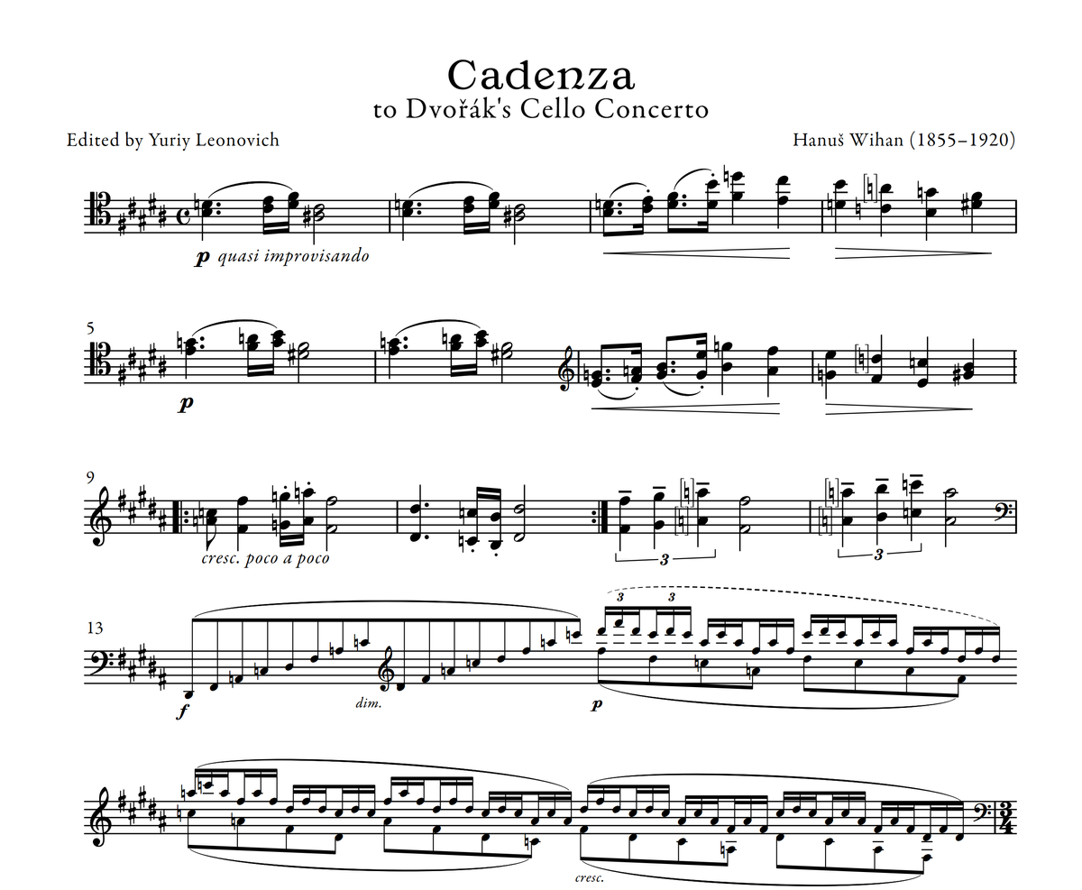 Dvořák - Cello Concerto (cadenza by Wihan)