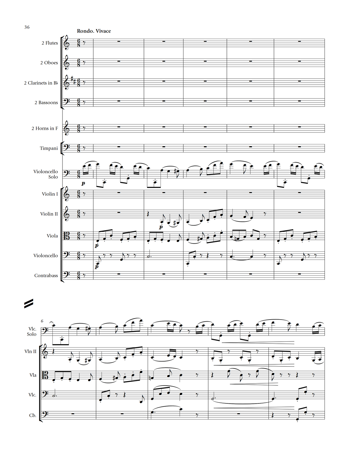 Klengel - Concertino No. 1 for Cello and Orchestra (Orchestrated by Yuriy Leonovich) - Orchestra Parts