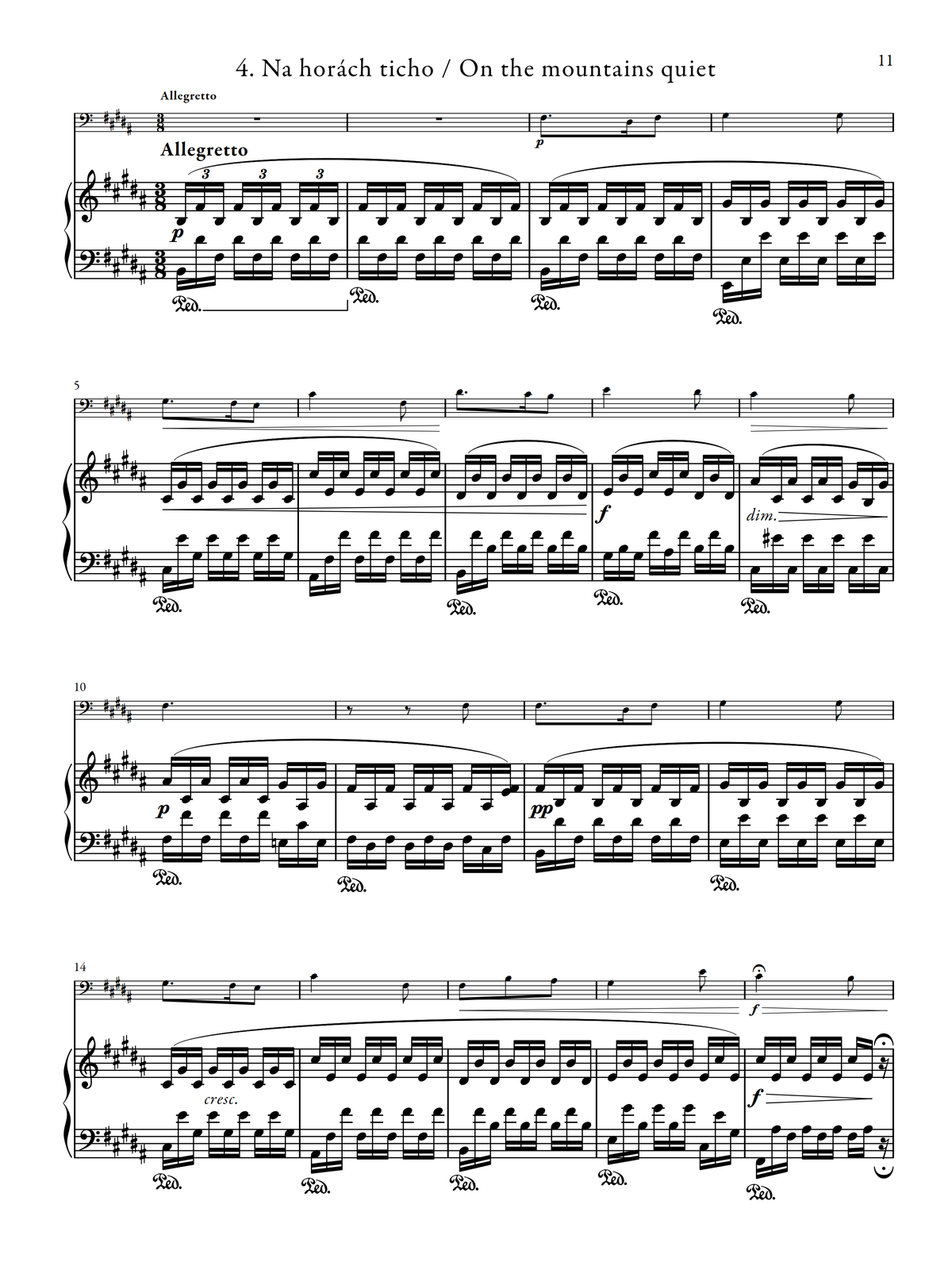 Dvořák - 4 Songs, Op. 2/B. 124 (Transcribed for Cello and Piano