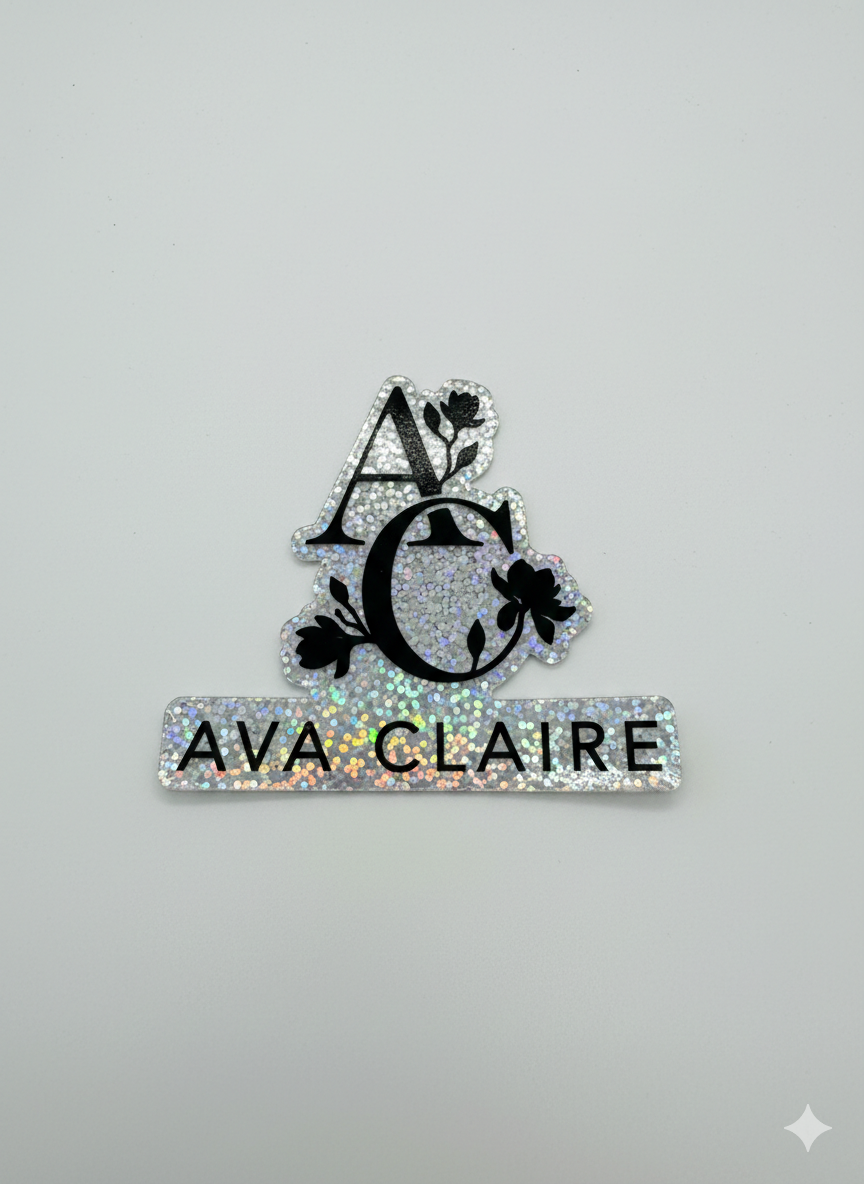 Glitter Logo Sticker Large