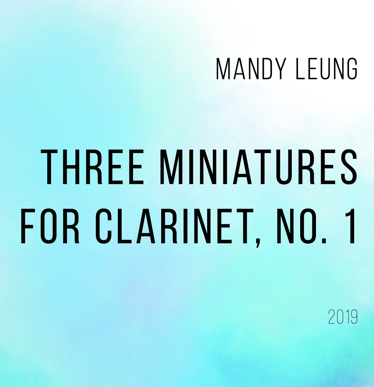 Three Miniatures for Clarinet, No. 1