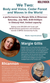 RHIANNON: SINGING in the  VOCAL RIVER workshop at HOLLYHOCK