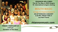 rhiannon and the 2020 all the way in singers: MOUTH MAGIC