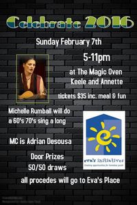 CELEBRATE 2016 Fundraiser for EVA'S PLACE. Featured performer